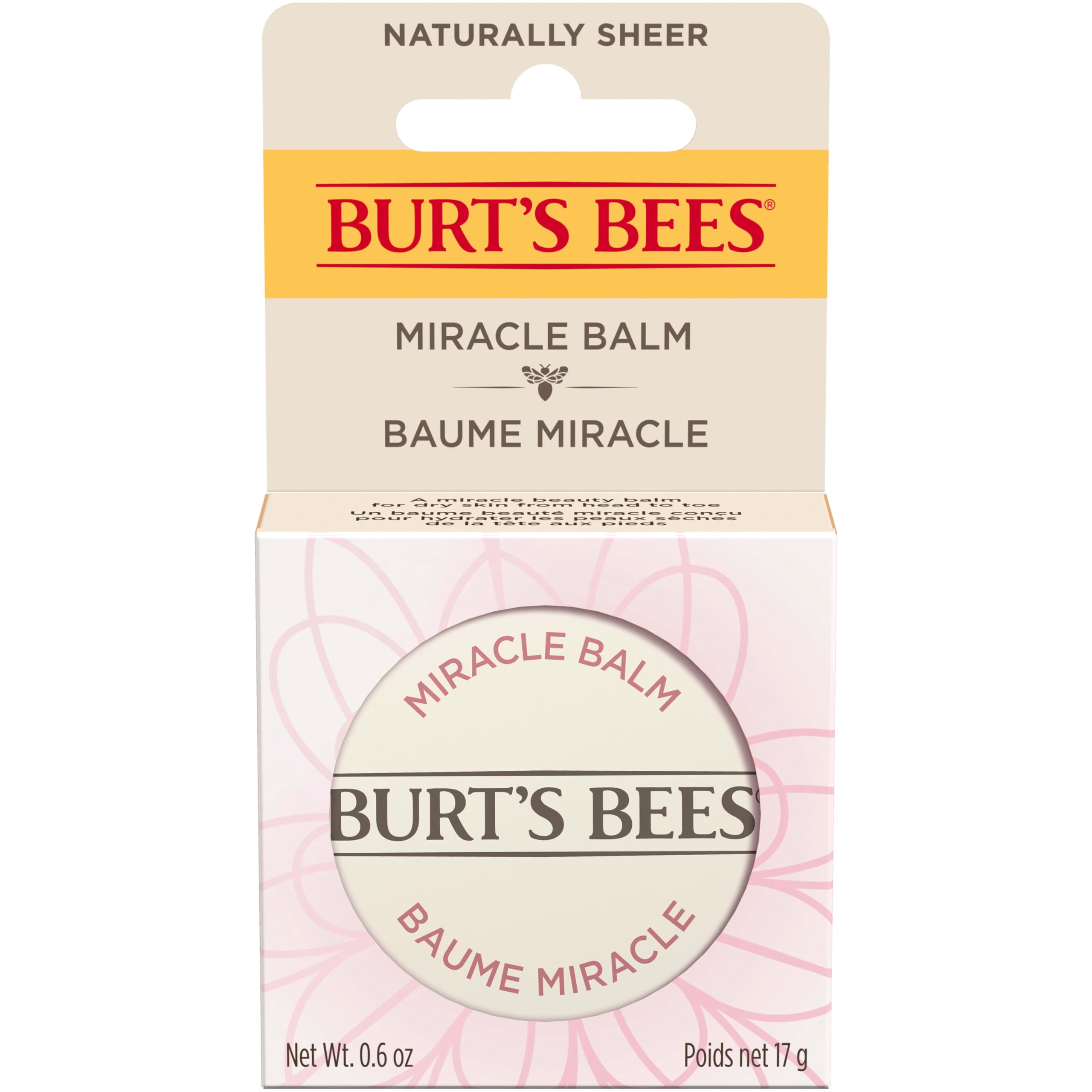 Pot recyclable du Burt's Bees Miracle Balm, emballage durable.