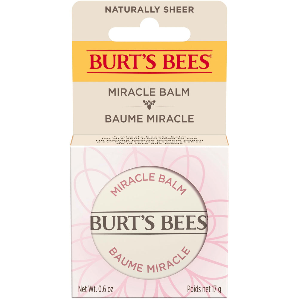 Pot recyclable du Burt's Bees Miracle Balm, emballage durable.