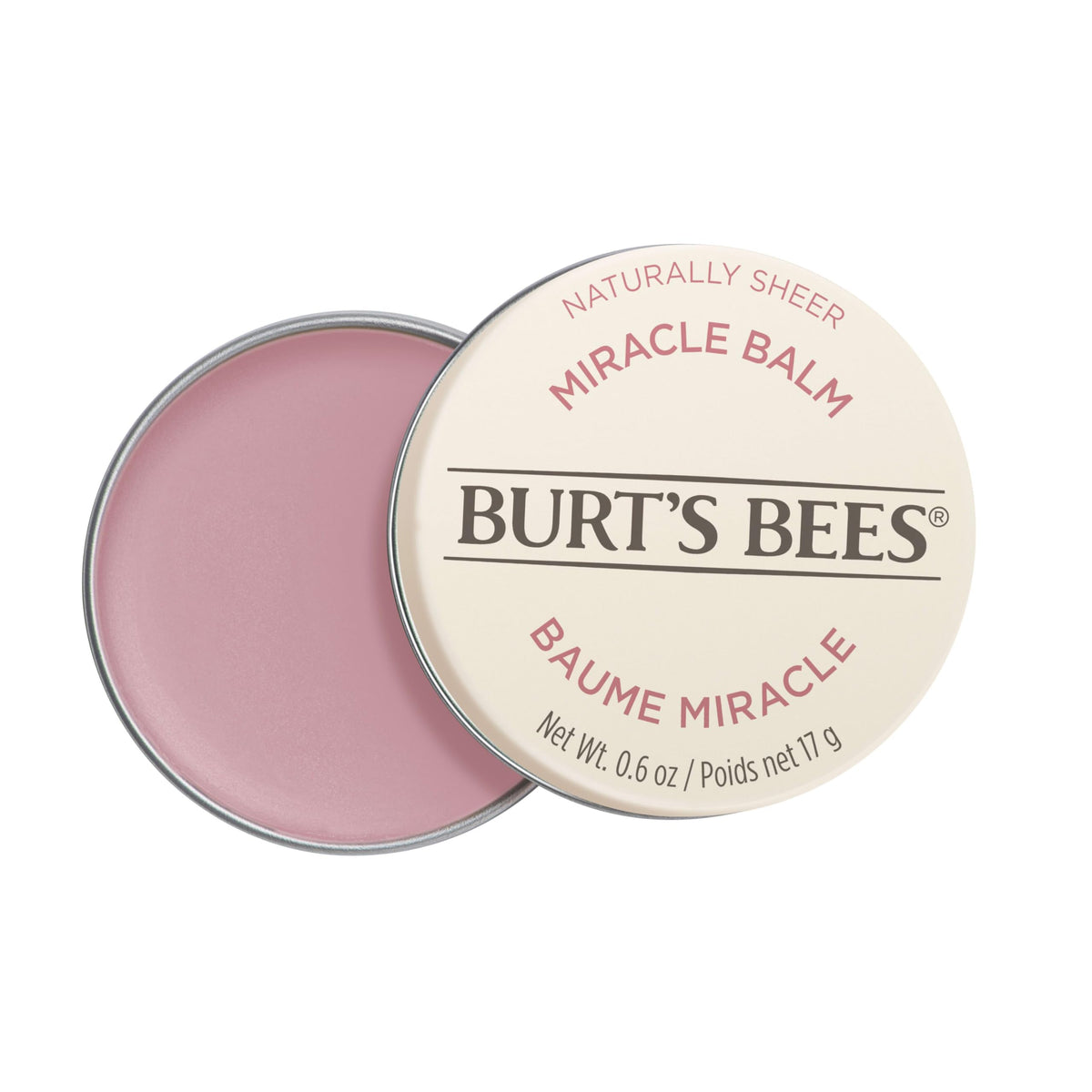Burt's Bees Miracle Balm dans son pot, hydratation légère pour peau et lèvres.