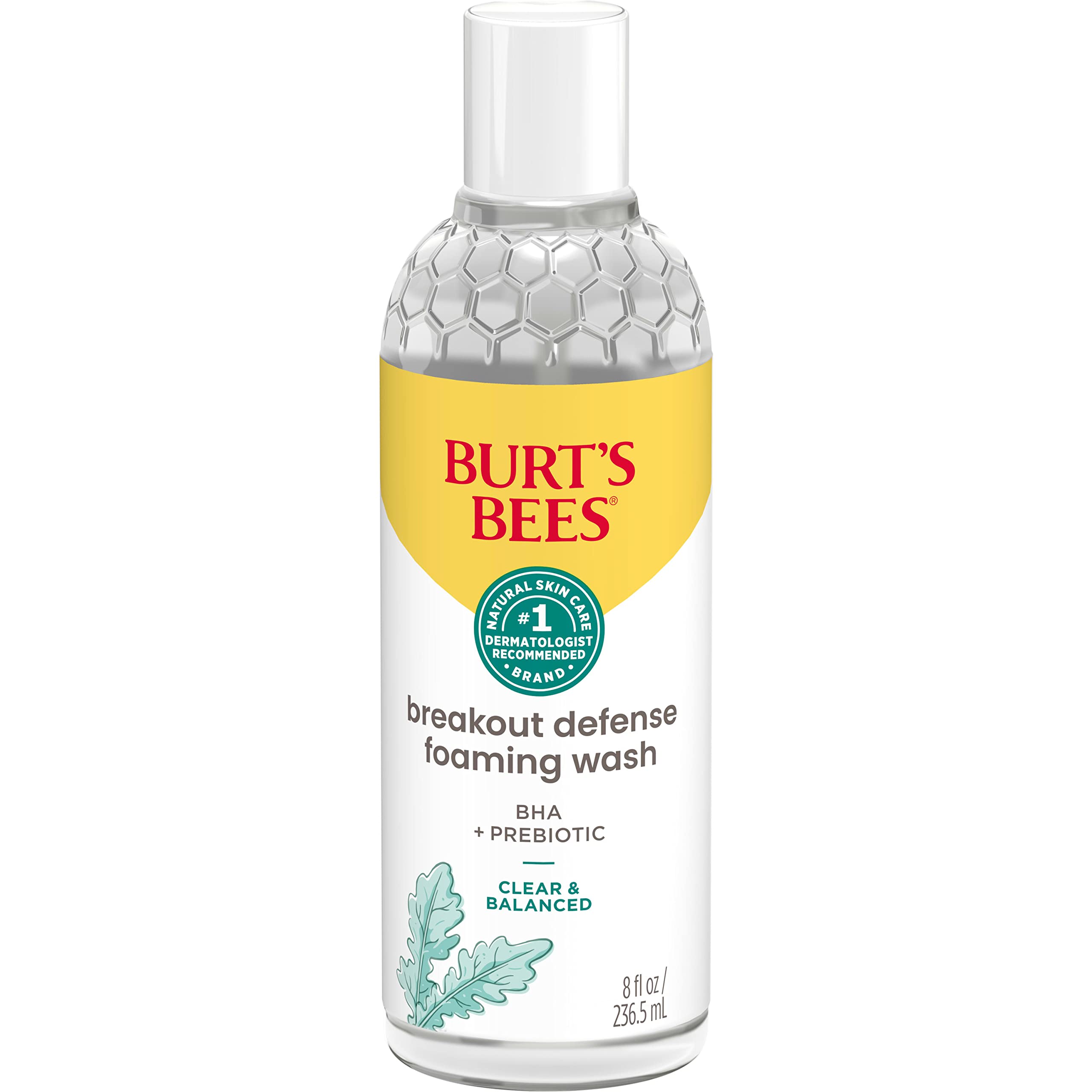 Burt's Bees Defense Mousse Nettoyage visage, bouteille 8 oz prête à l’emploi pour le quotidien.