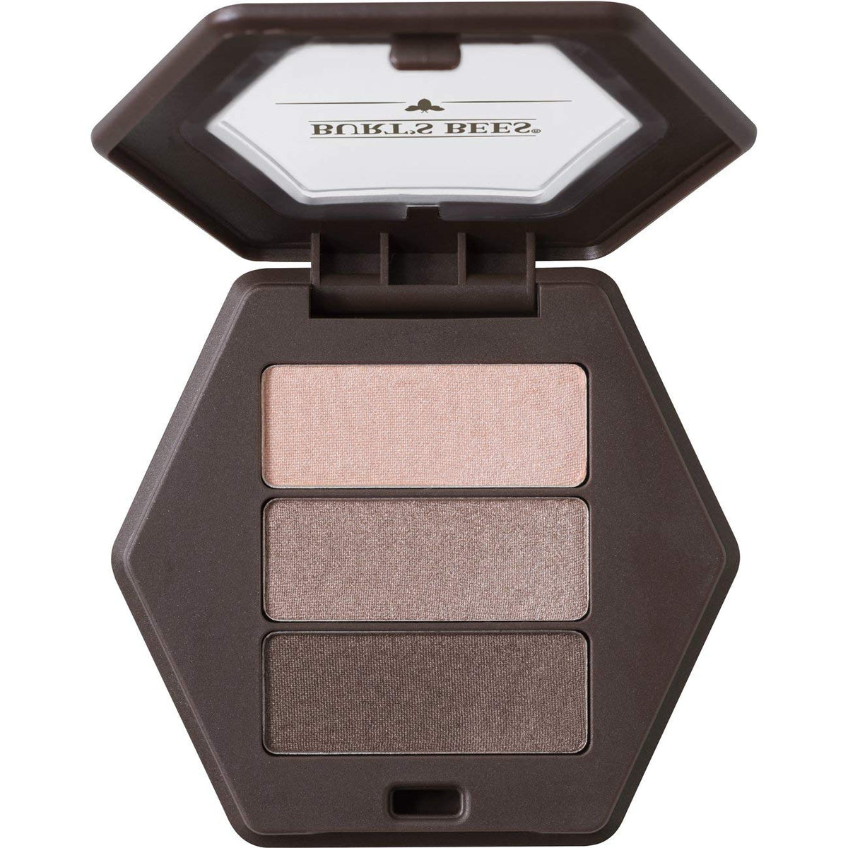 Palette Burt's Bees Ombres Trio – nuances scintillantes nude pour un regard lumineux et durable.
