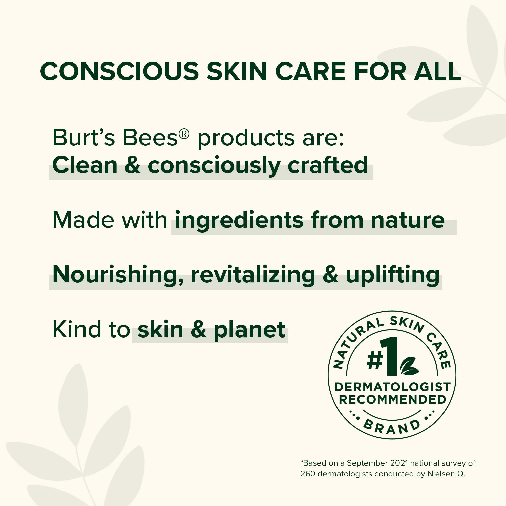 Origine naturelle du produit Burt's Bees à 98,8%.