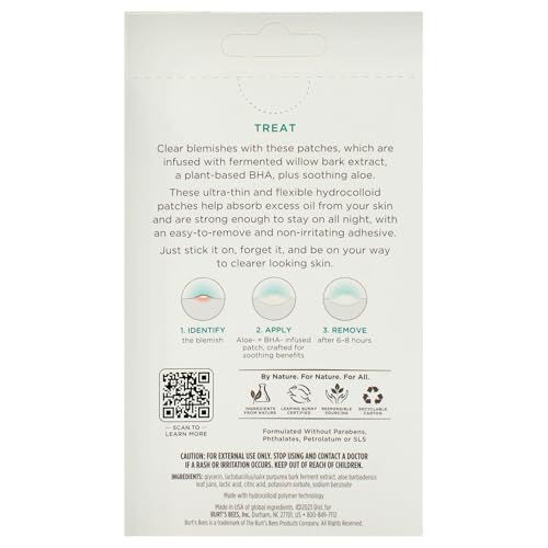 Boîte Burt's Bees de 24 patchs, transport facile et rangement pratique
