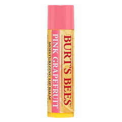 Burt's Bees Pink Grapefruit lip balm glide-on application for smooth lips.
