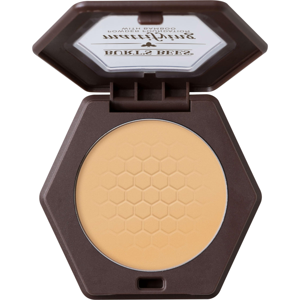 Burts Bees Poudre Matte Sable - flacon visible, fini mat durable pour teint sans brillance.