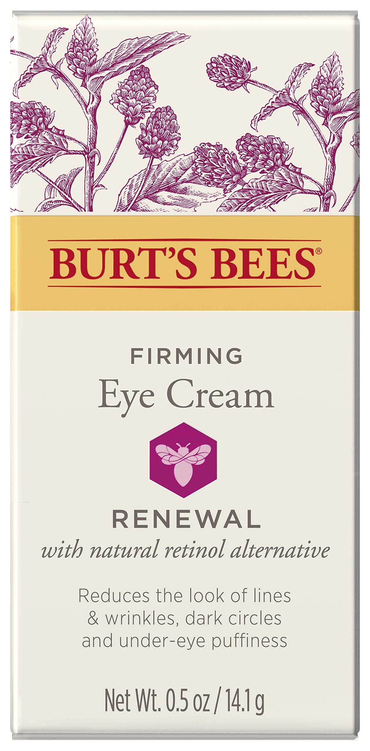 Rituel beauté Burt's Bees Renewal autour du regard.