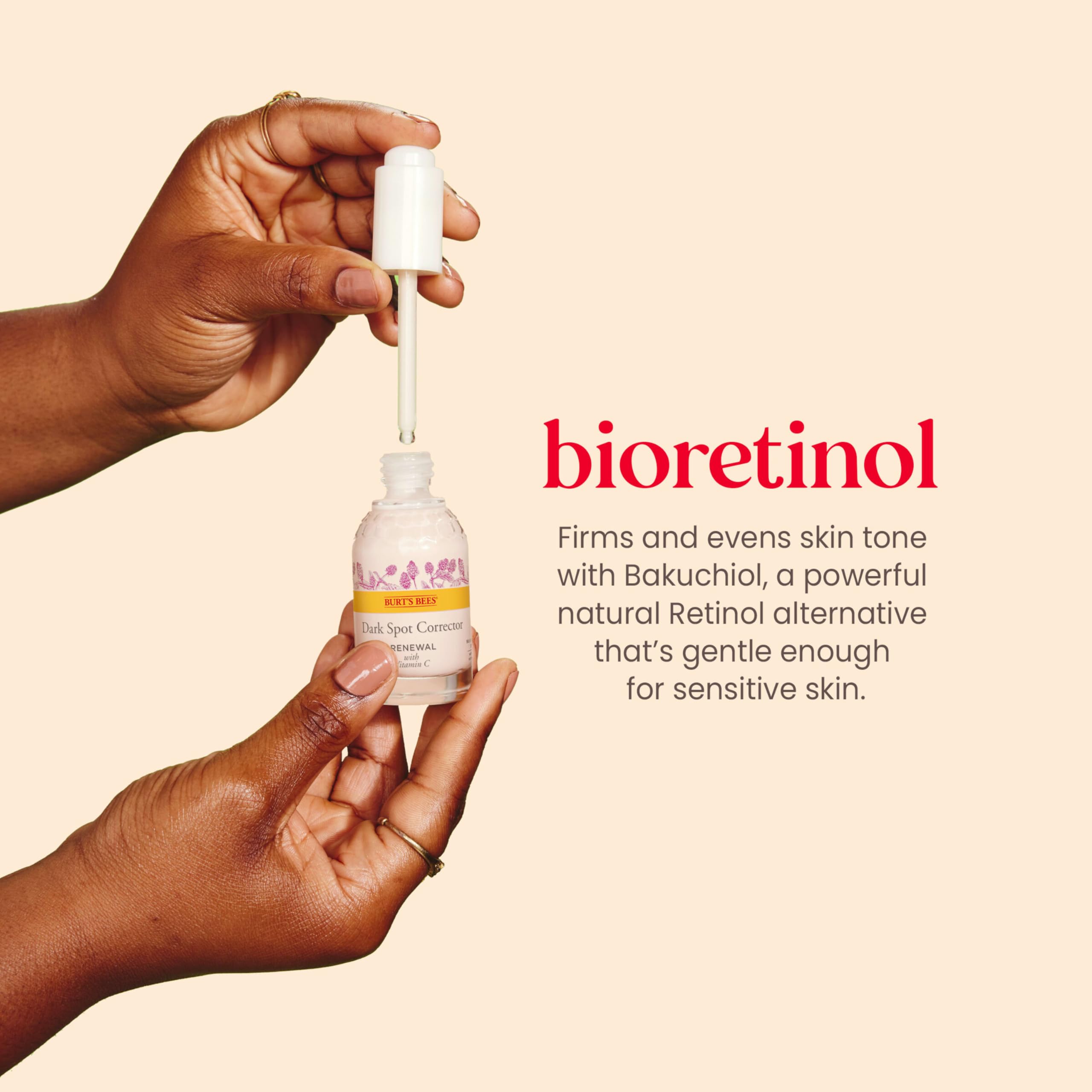 Burt's Bees Renewal sérum pipette : application précise sur les taches