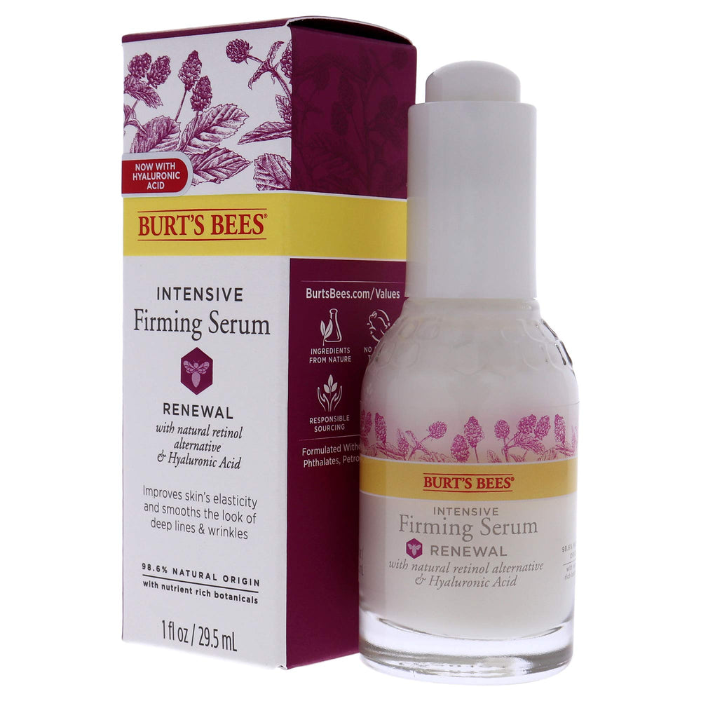 Sérum Burt's Bees Renewal, hibiscus blanc pour lisser les ridules.