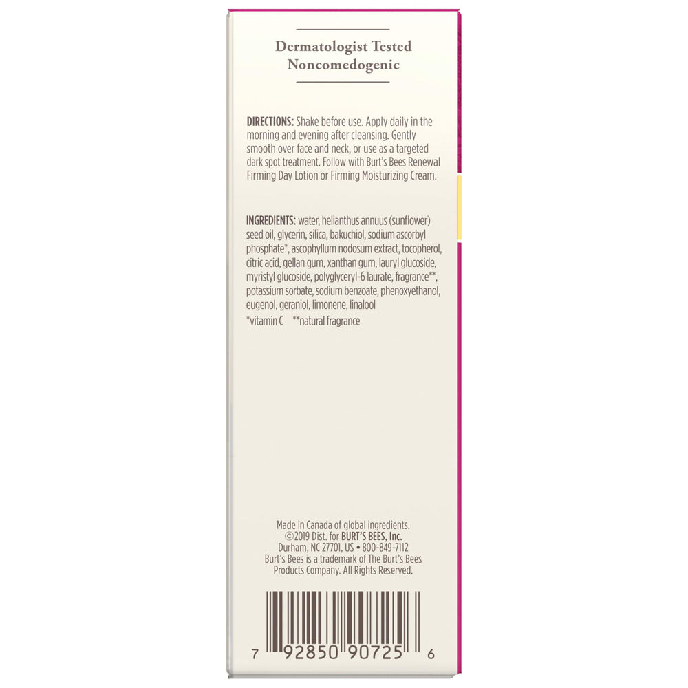 Burt's Bees Renewal soin visage 98-6 origine naturelle : certifié cruauté-free