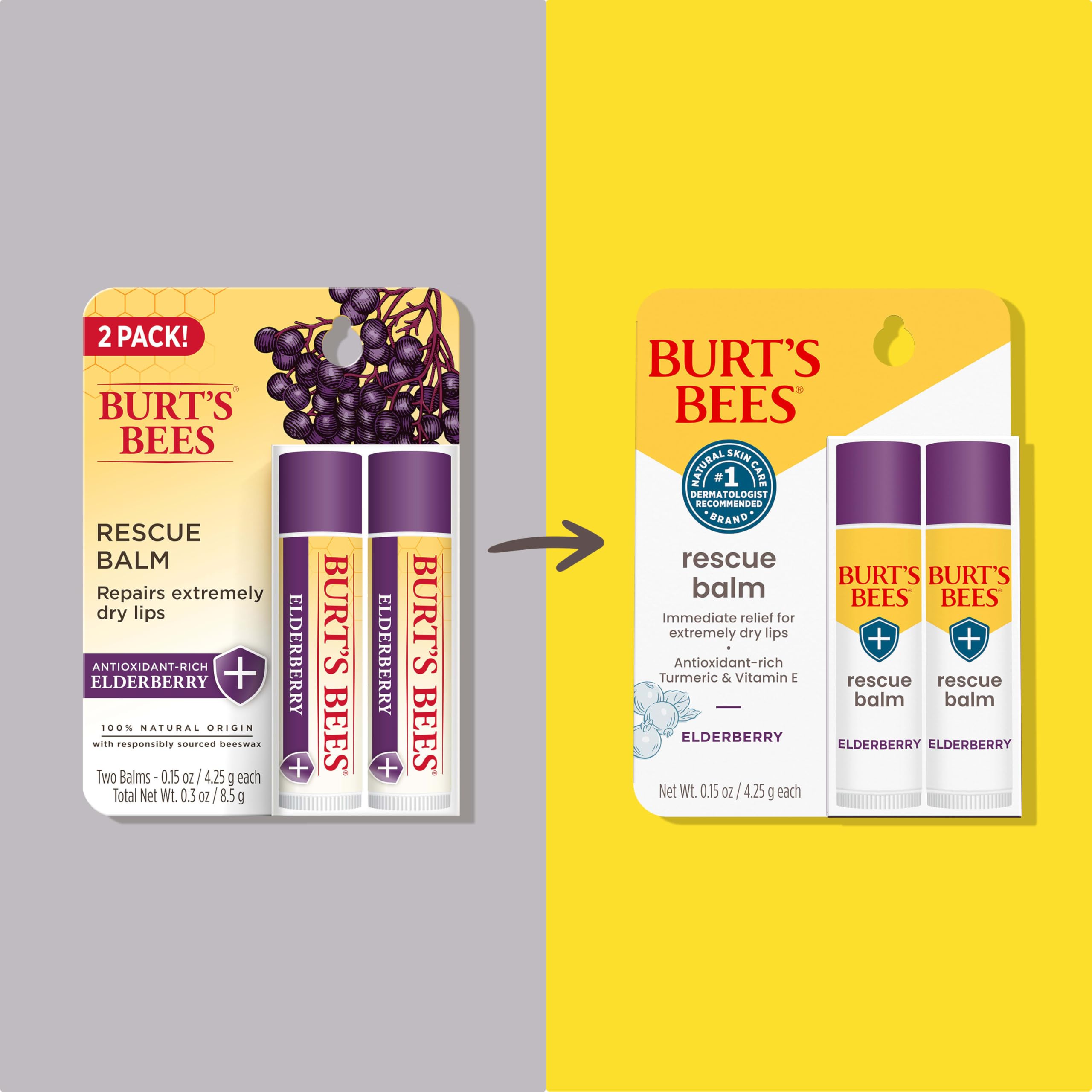 Saveur baie fruitée pour lèvres, Rescue Balm Sureau