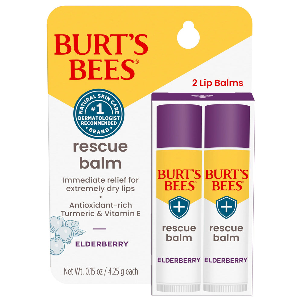 Burts Bees Rescue Balm Sureau, tube lèvres hydratant longue durée