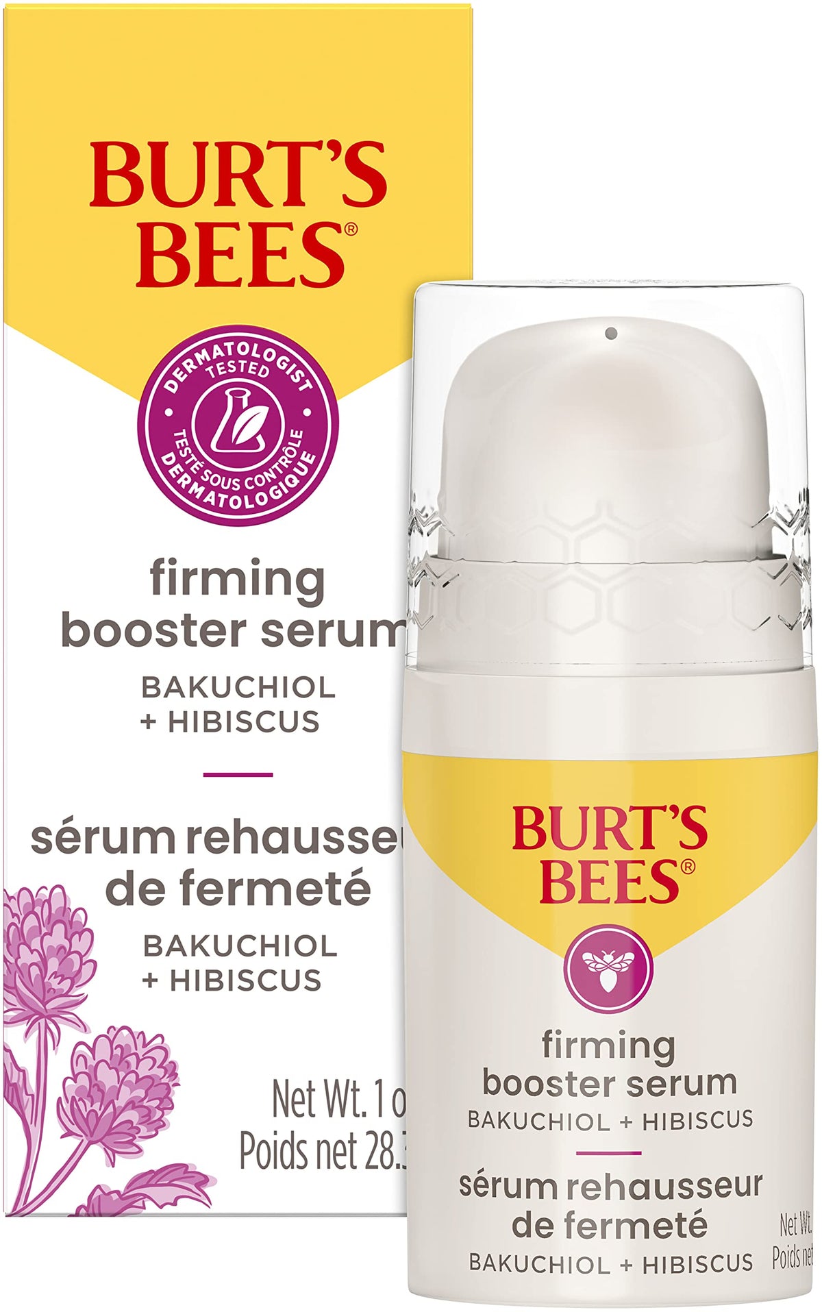 Burts Bees serum fermeté visage: flacon élégant prêt pour le rituel quotidien