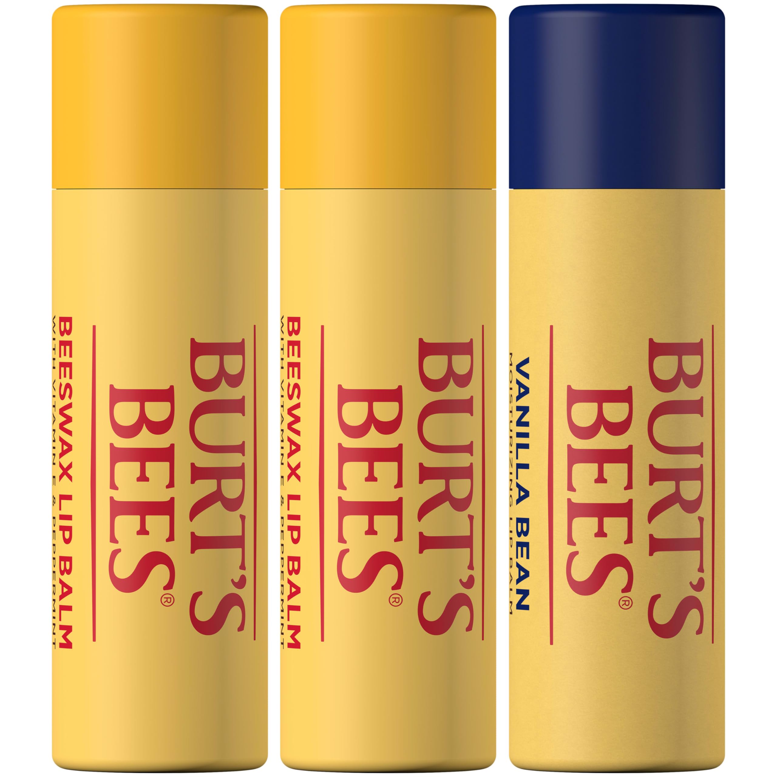 Trio de tubes Burt's Bees prêts à être transportés