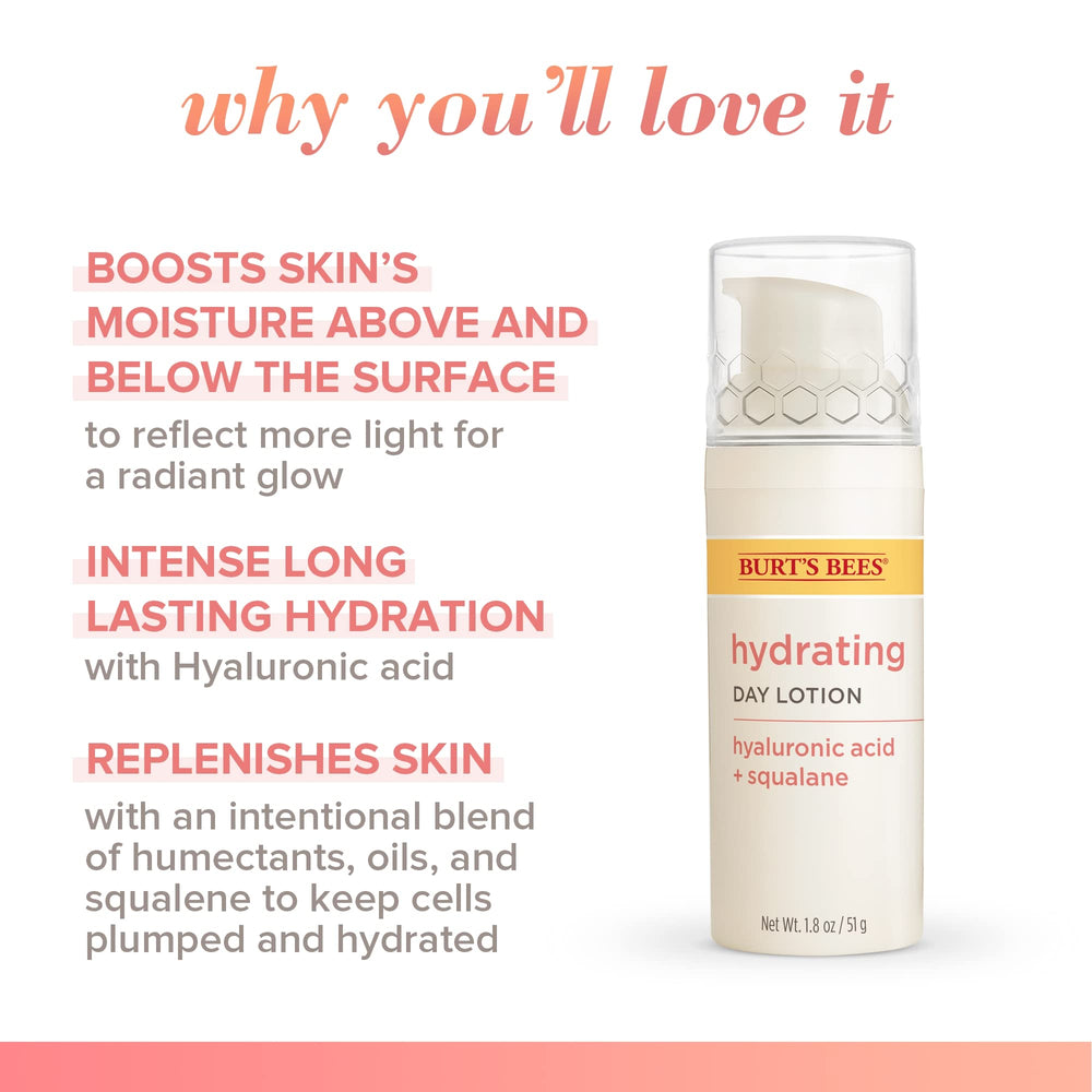 Burts Bees Lotion de Jour Éclatante – pompe pratique facilitant l’application précise.