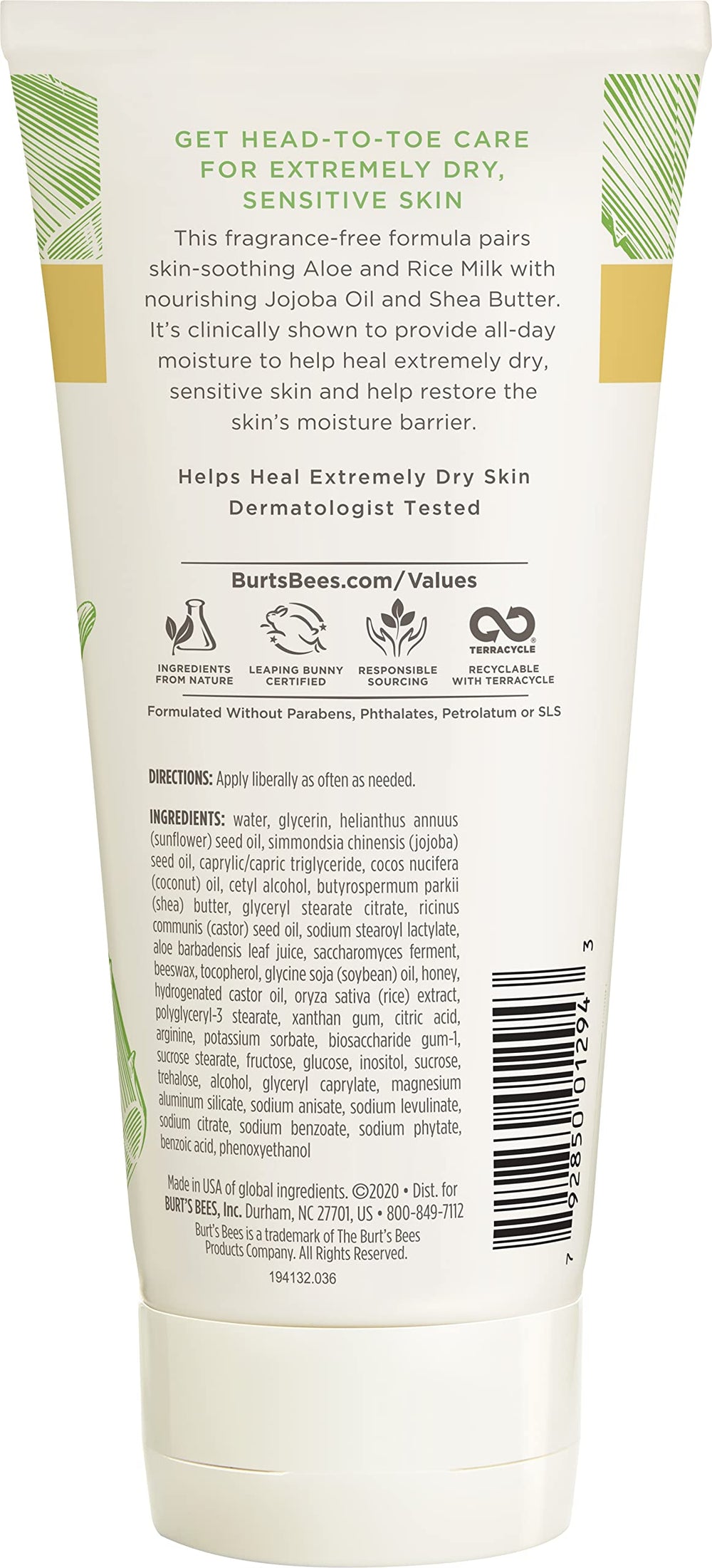 Routine quotidienne Burt's Bees pour tout le corps.