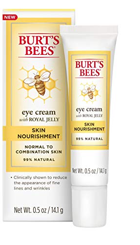 Routine quotidienne avec Burt's Bees soin yeux nourrissant.