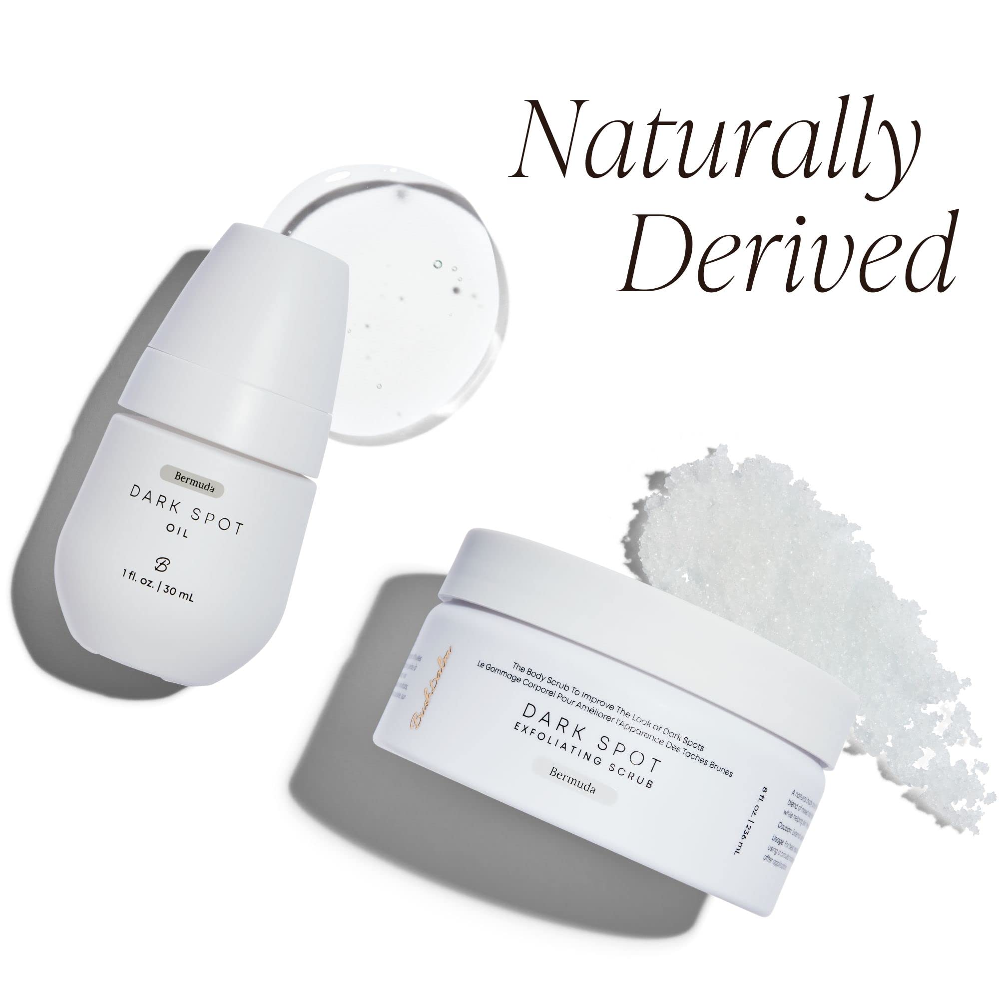 Bushbalm Bermuda texture gommage aux granules doux; réveille la peau et lisse.