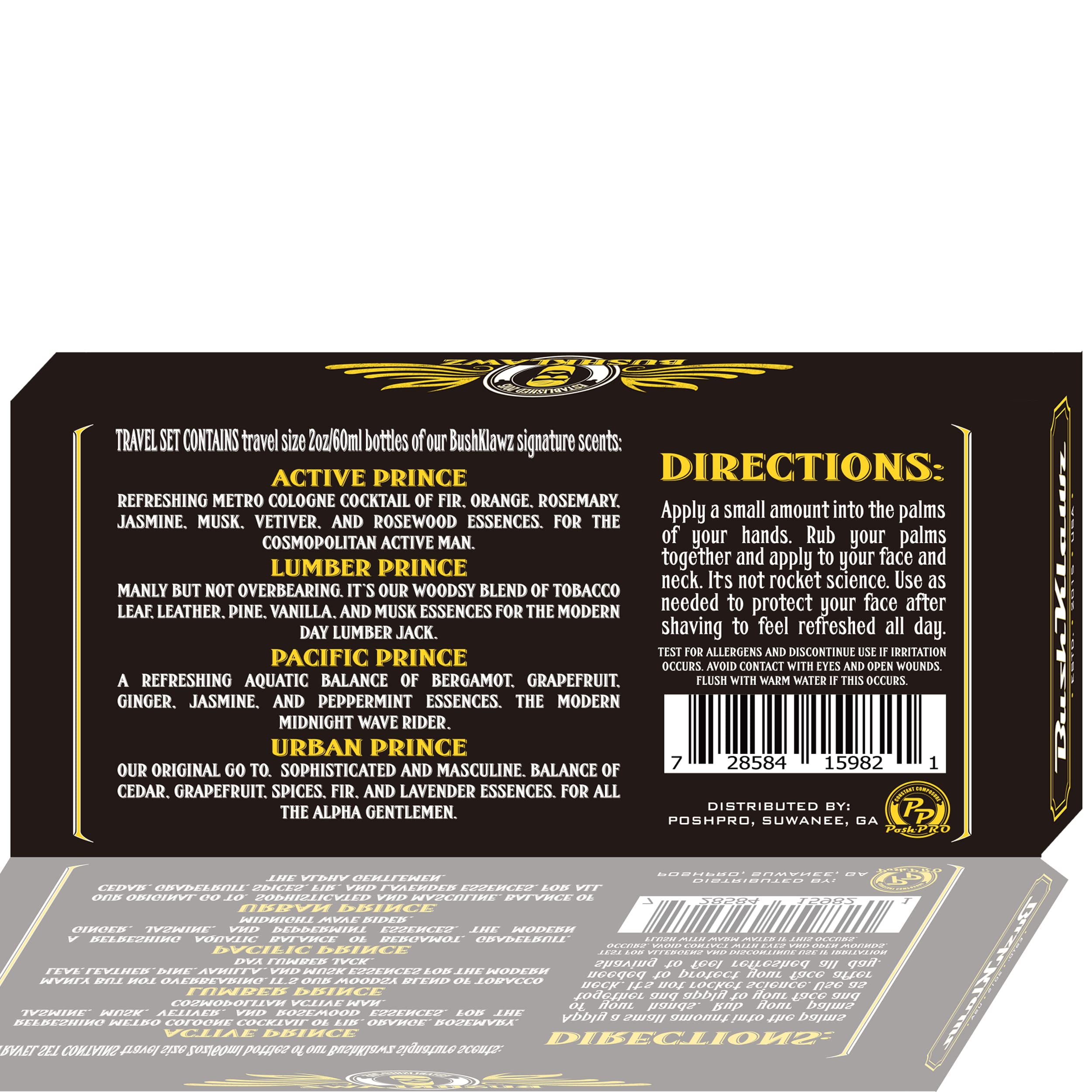 BushKlawz Lumber Prince 2oz échantillon, effet tingle apaisant.