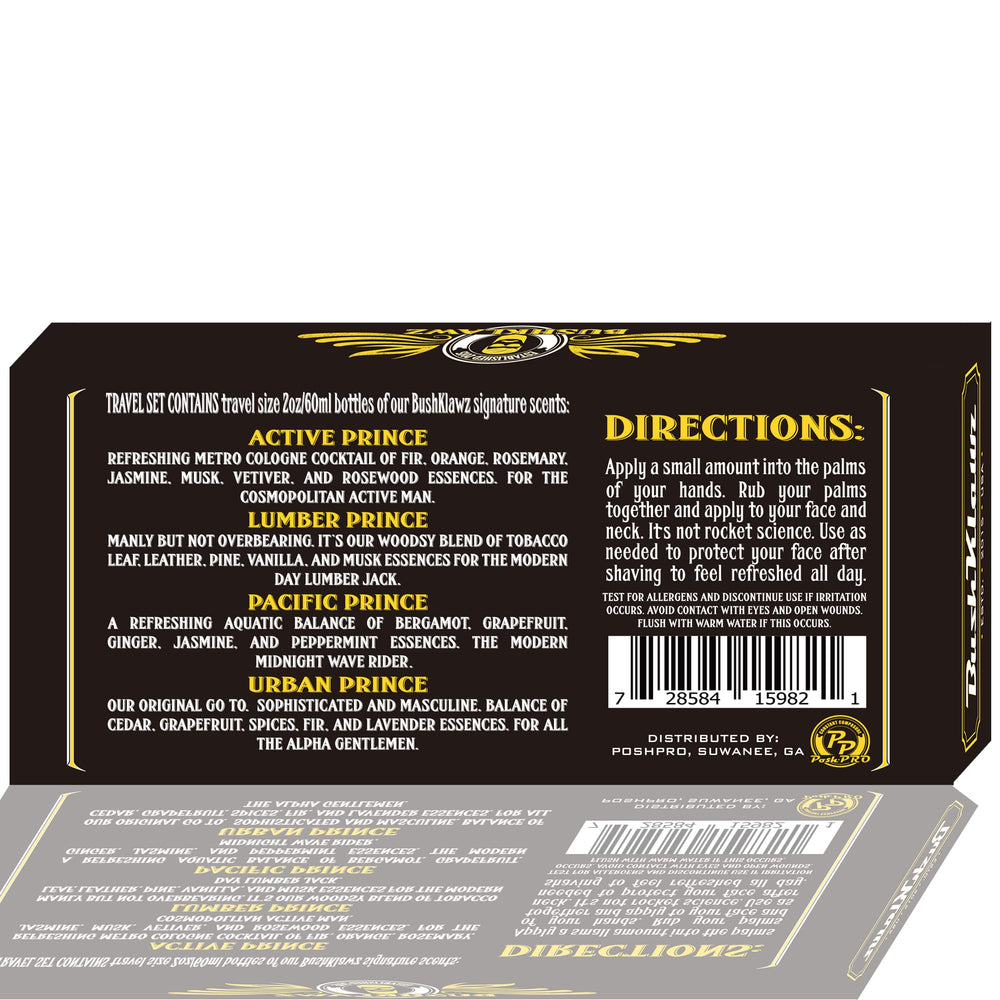 BushKlawz Lumber Prince 2oz échantillon, effet tingle apaisant.