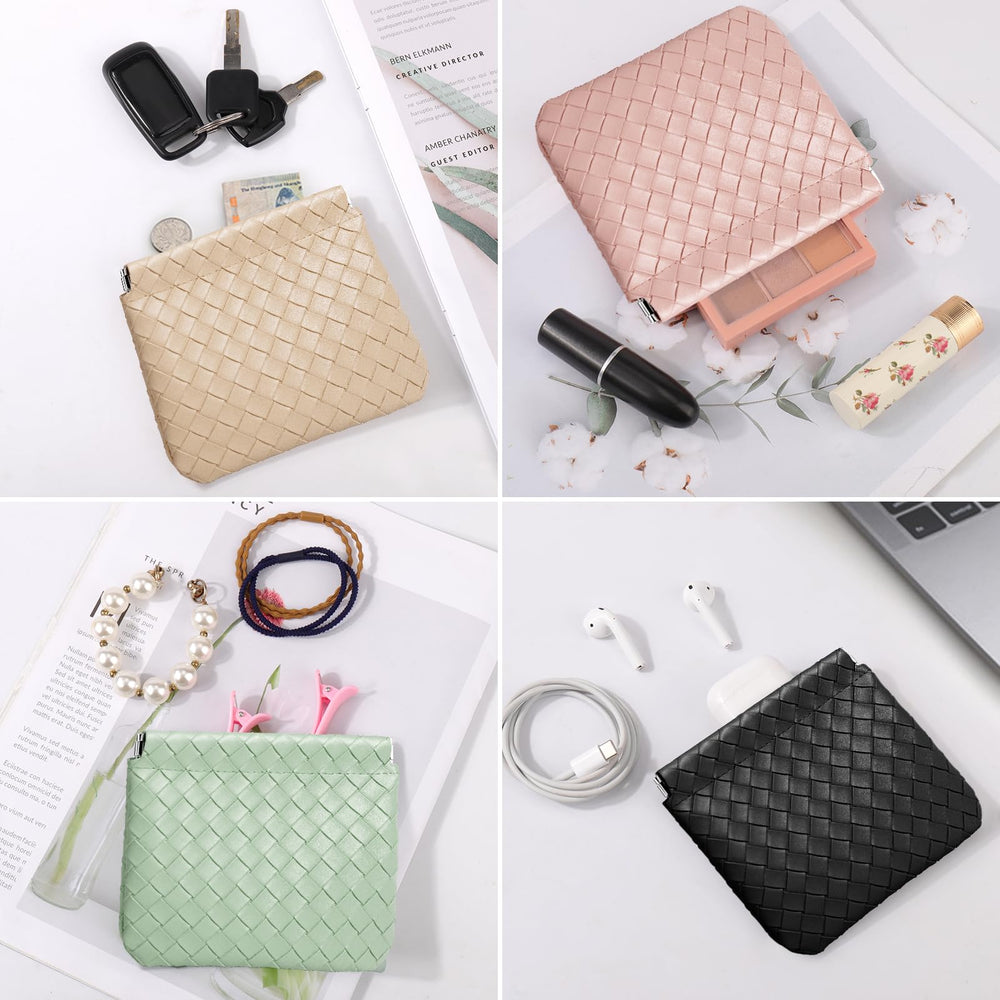 BUSOHA pochette maquillage mini bleu clair, idéal pour les essentiels