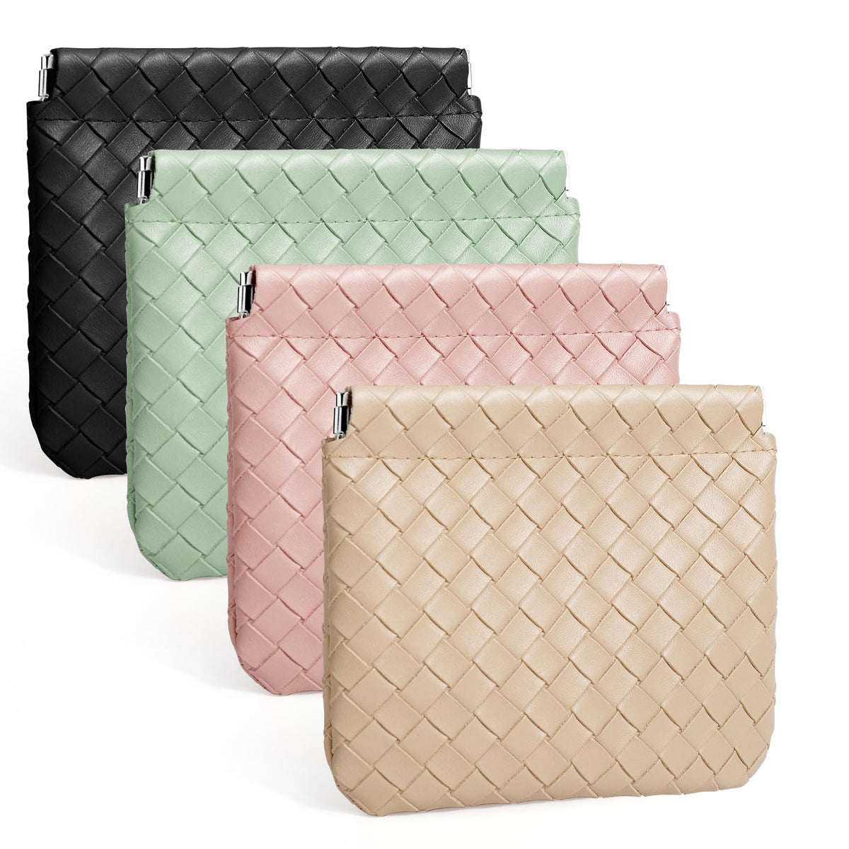 BUSOHA pochette maquillage mini noire, rangement pratique dans le sac