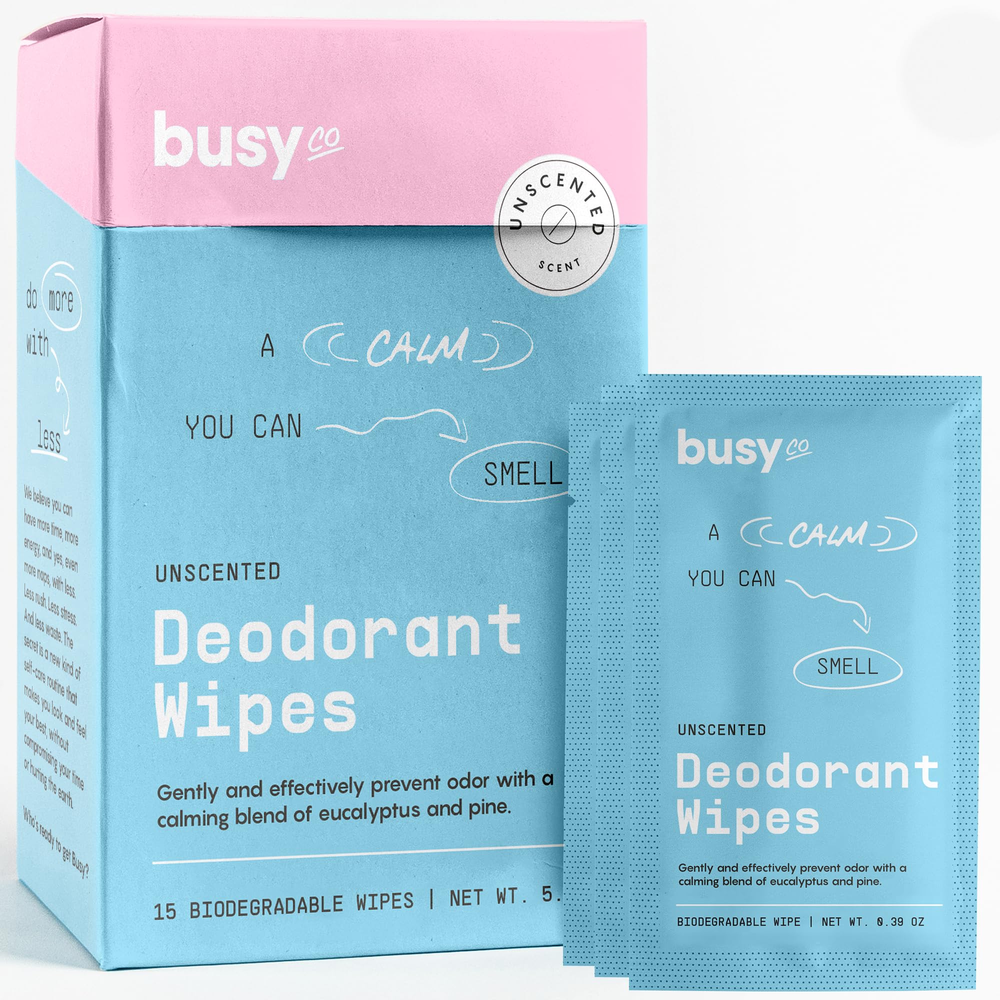 BUSYCO Calm Line lingettes sans parfum, fraîcheur durable au quotidien.
