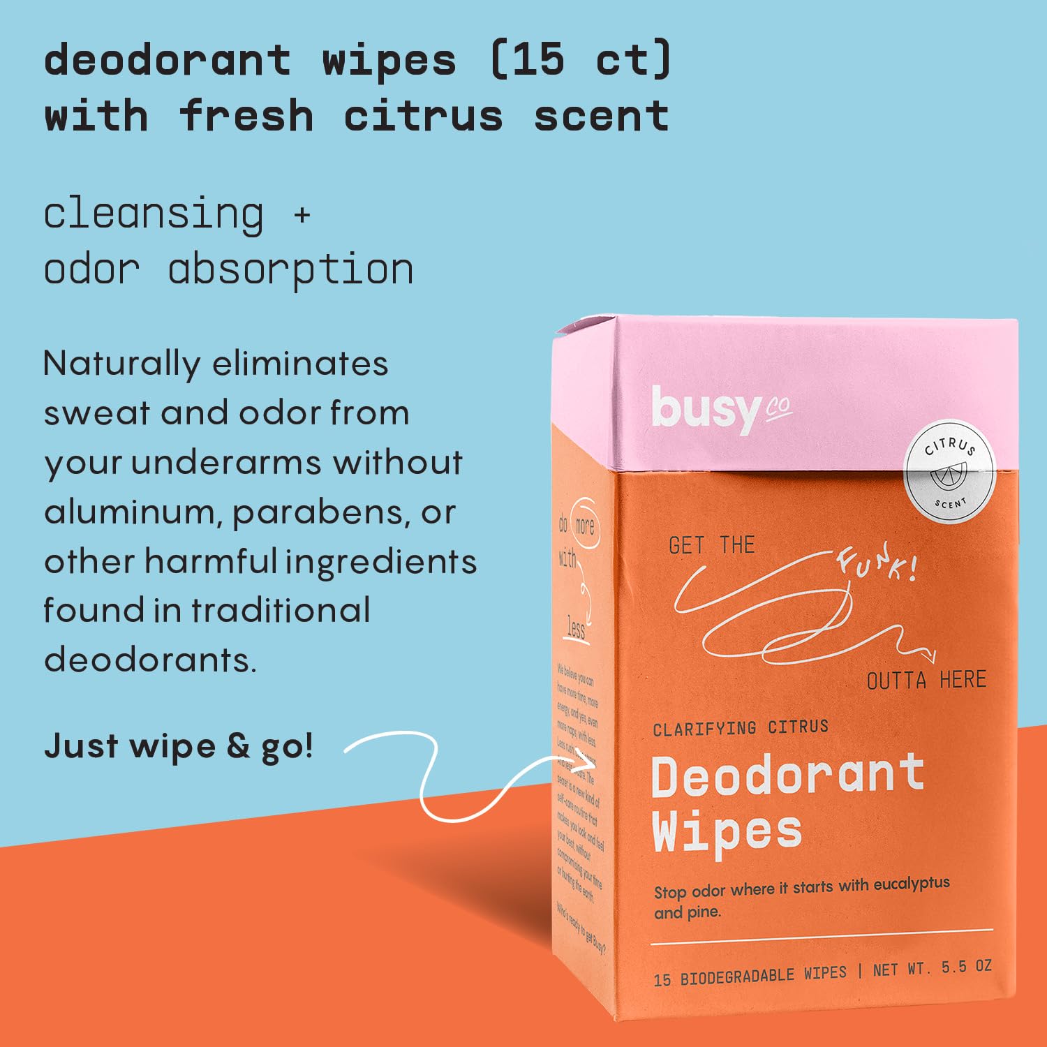 BUSYCO Refresh Line lingettes individuelles – facilité d'utilisation en tout lieu