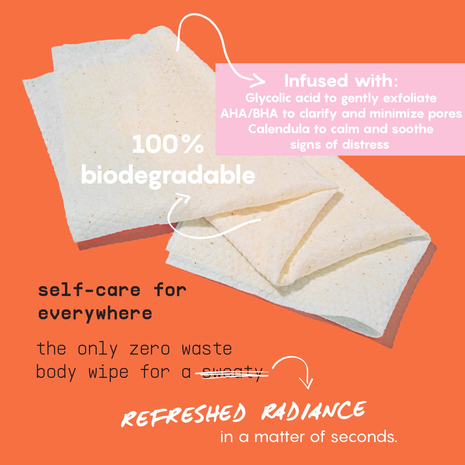BusyCo Refresh Zero Déchet, lingettes durables et emballages recyclables.