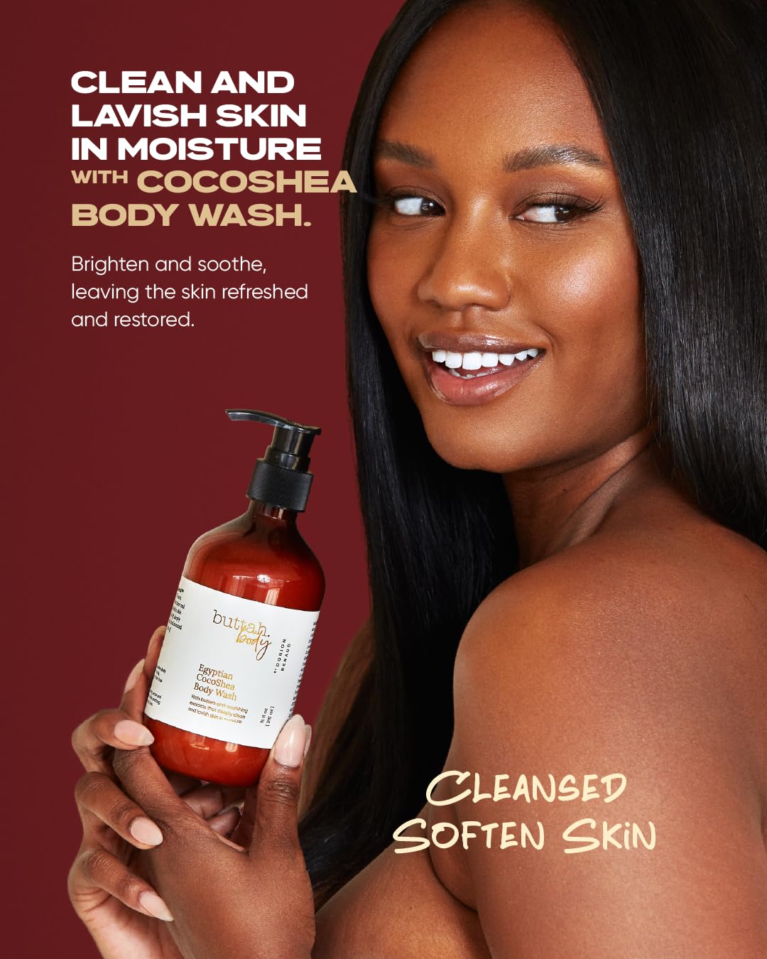 Buttah CocoShea Body Wash: texture crème hydratante pour la peau.