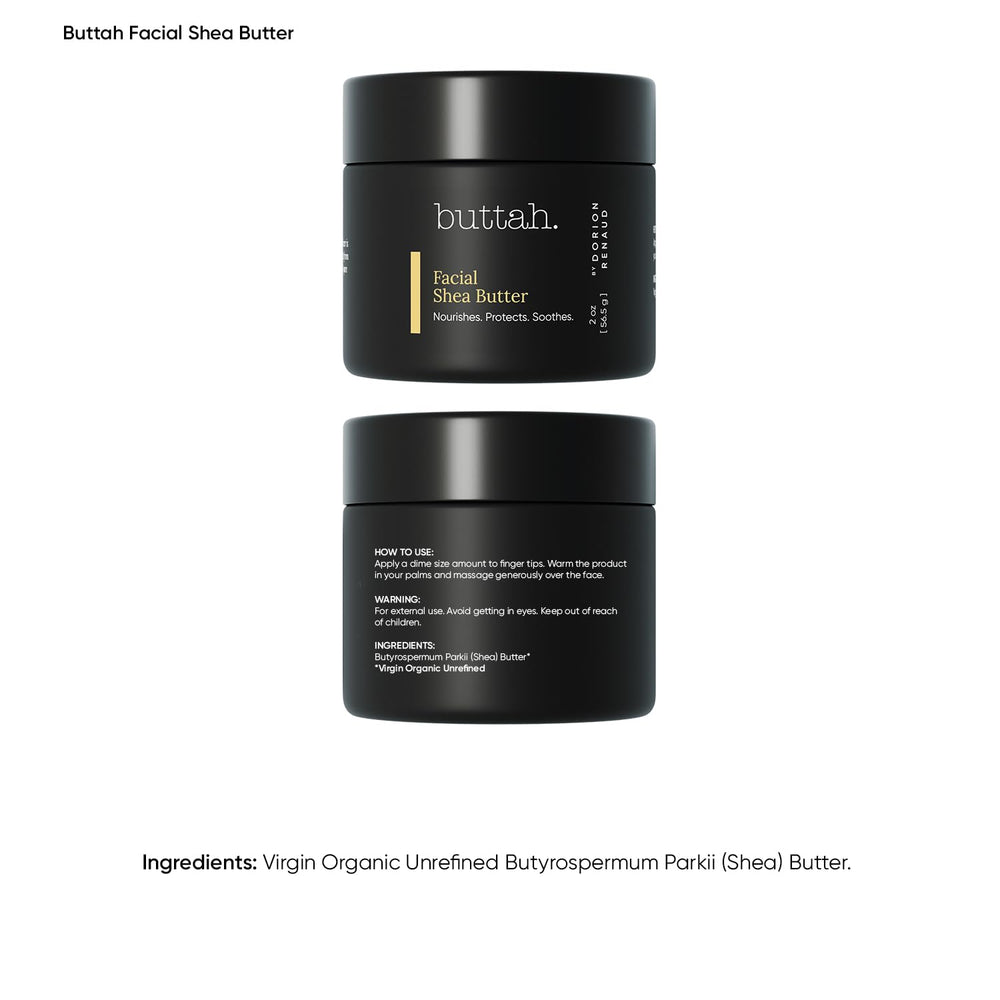 Buttah Beurre karité visage – mousse: texture légère prête à fondre lors de l’application.