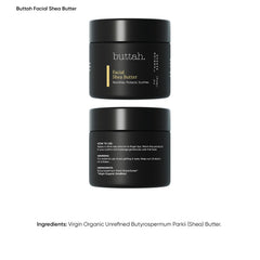 Buttah Beurre karité visage – mousse: texture légère prête à fondre lors de l’application.