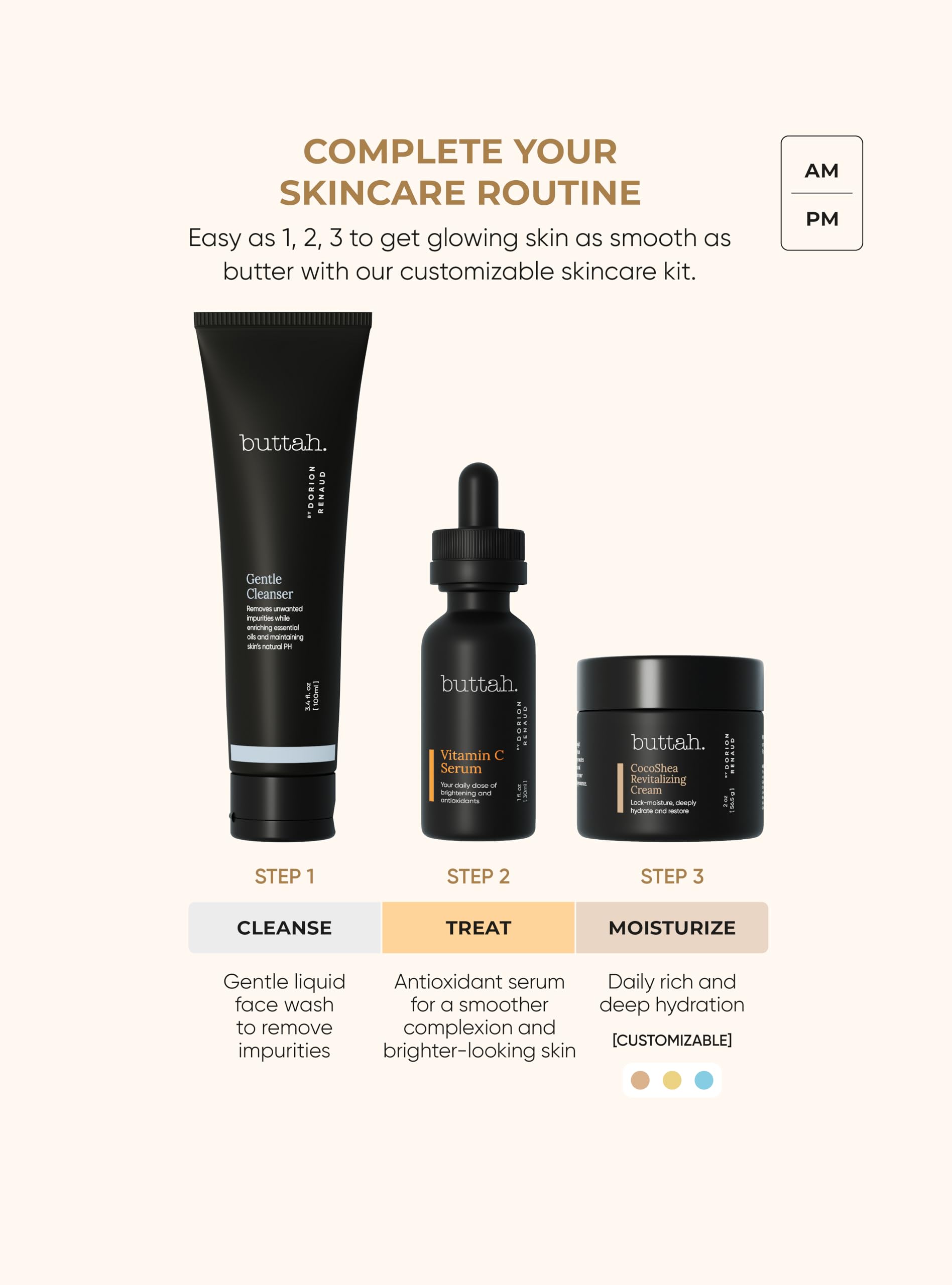 Buttah Visage Lumière: visage plus frais après le nettoyage.