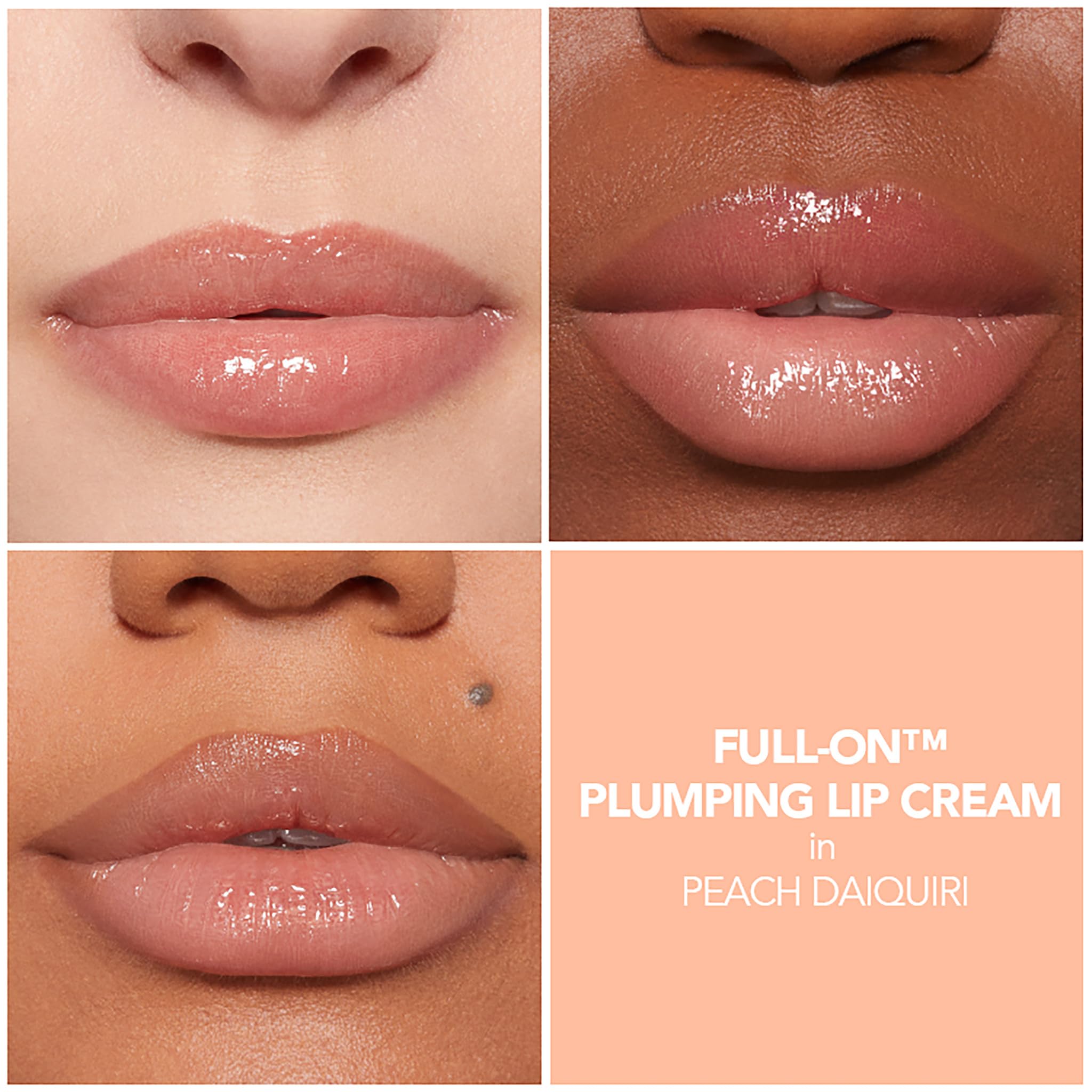 Texture creme sans paillettes et brillance lumineuse avec Buxom Full-On Plumping Lip Cream
