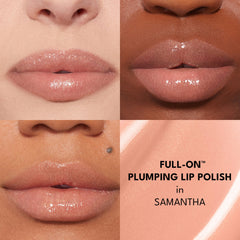 Buxom Samantha nuancier lèvre pêche beige scintillant