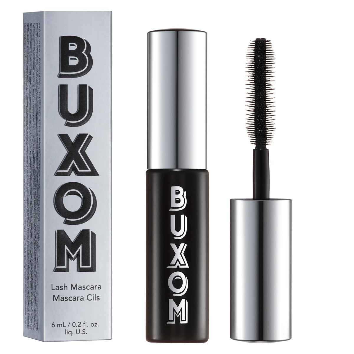 Buxom Mascara Volume Cils avec brosse sablier pour définition et longueur