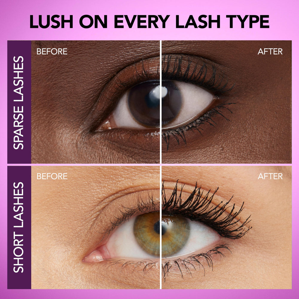 Buxom Lash noir, pinceau sablier, définition dramatique et longueur accrue.