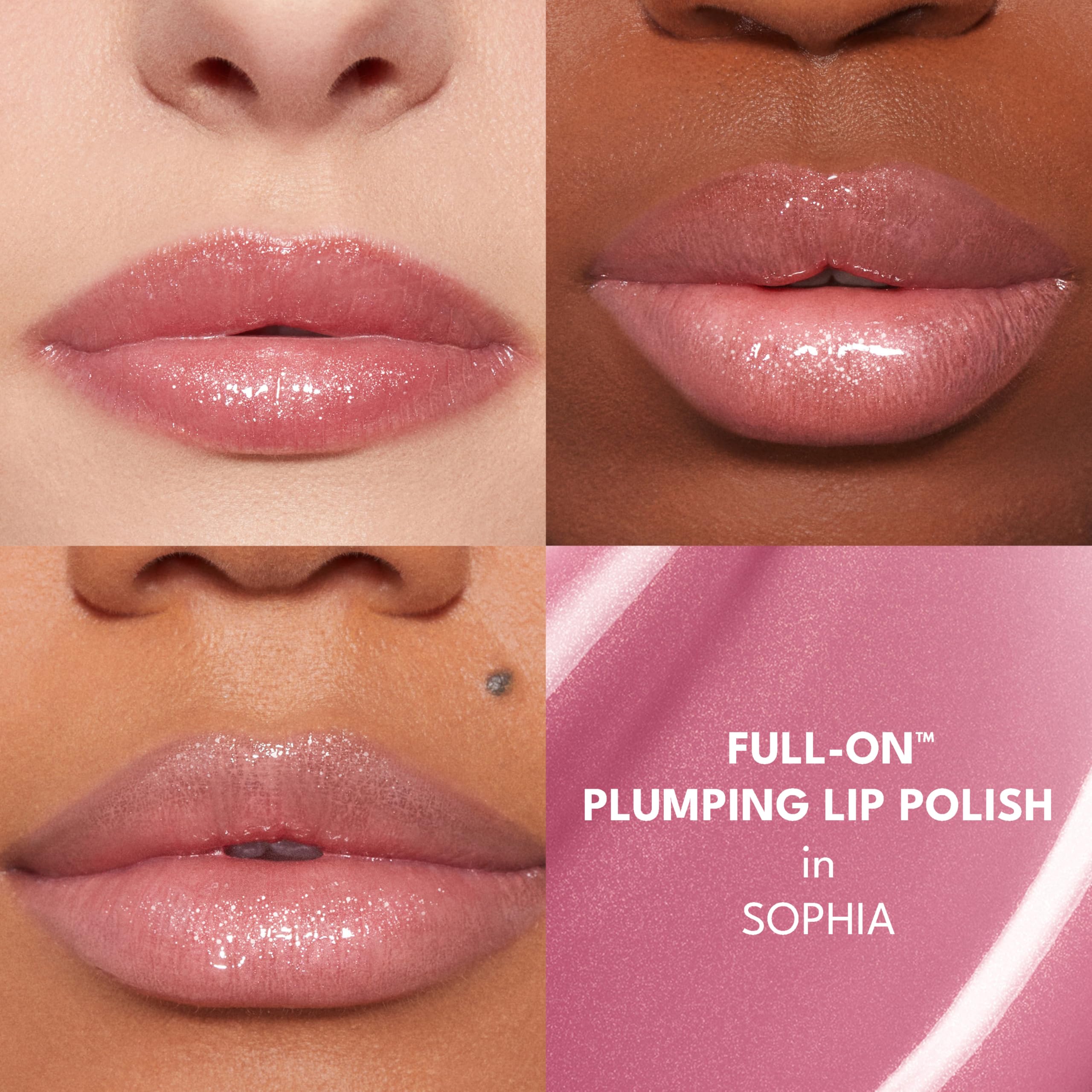 BUXOM SOPHIA Mini gloss avec peptide pour volume subtil.