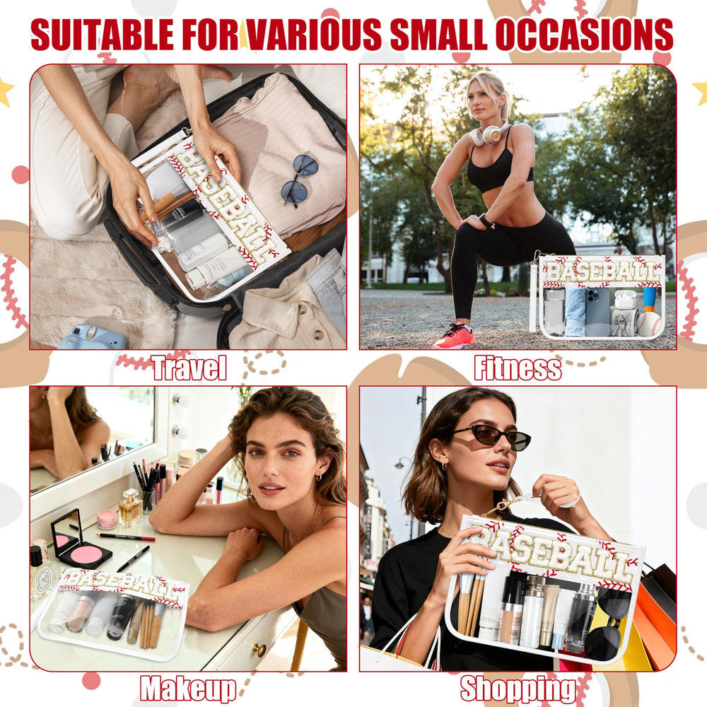 BuyCard organisation baseball pochette, offre espace pour cosmétiques et petits accessoires.