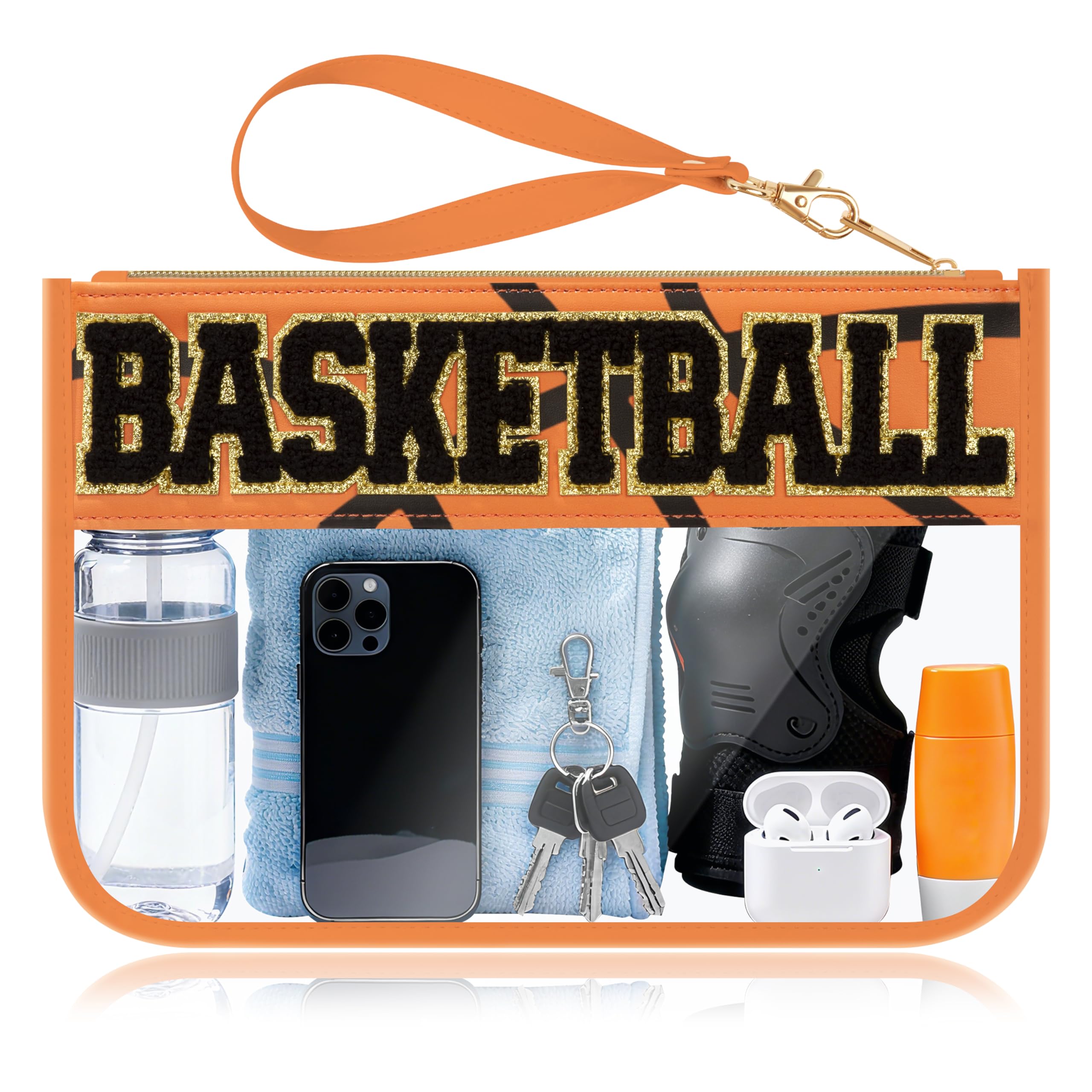 BuyCard sac maquillage basket avec patch chenille pour un rangement simple
