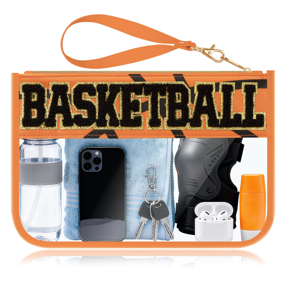 BuyCard sac maquillage basket avec patch chenille pour un rangement simple