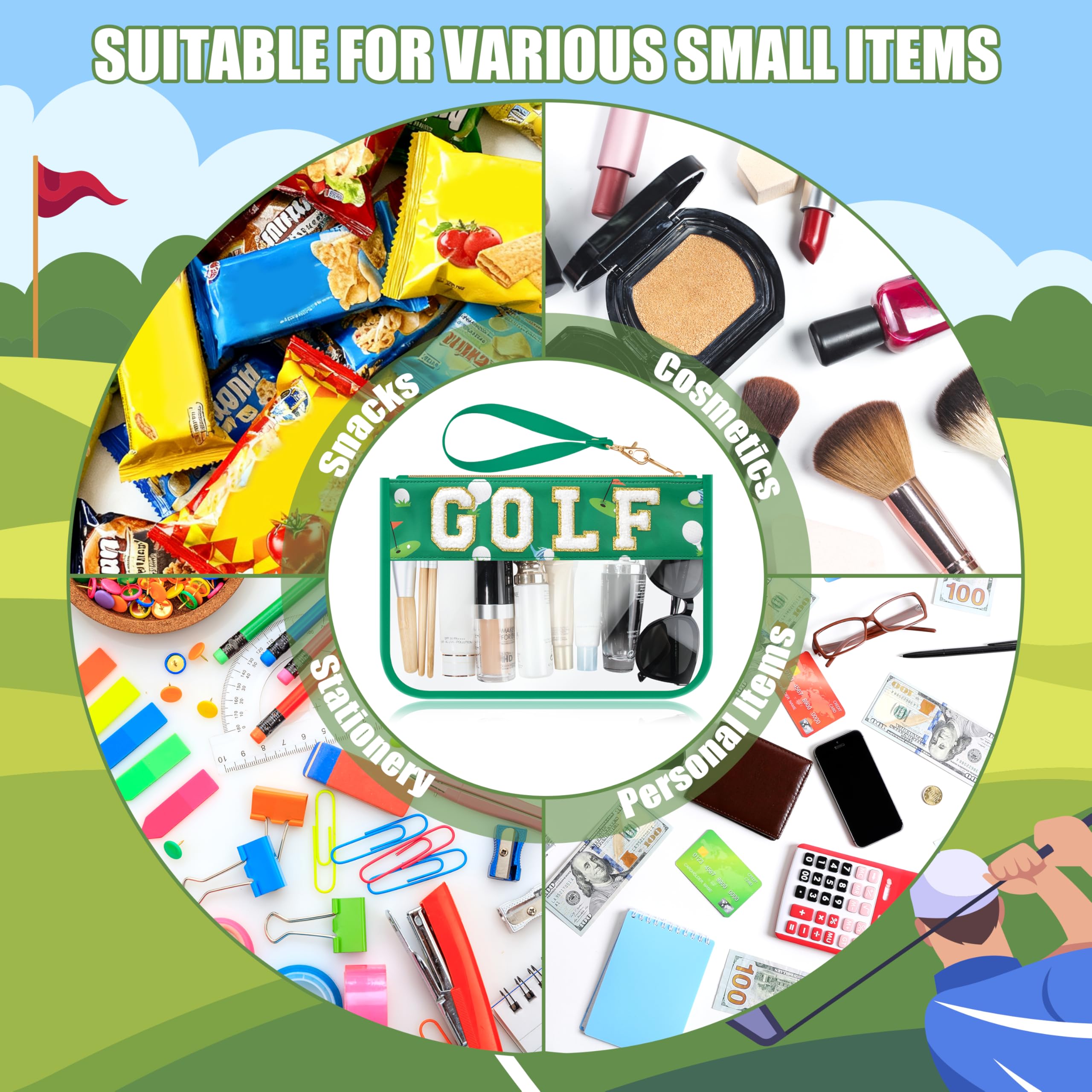 Sac zippe poids plume BuyCard golf, voyage leger et pratique.