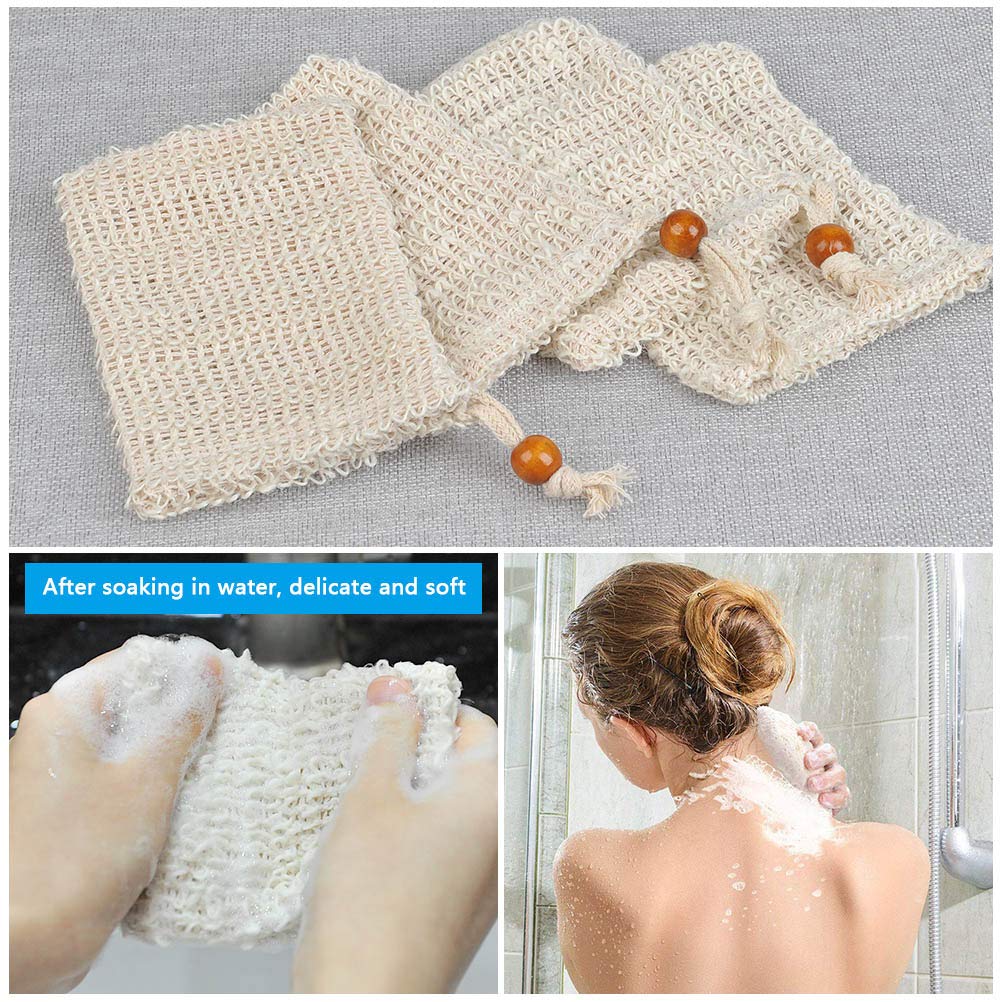 BUYGOO sac sisal 9x14 cm – taille adaptée à la plupart des savons.