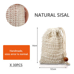BUYGOO sac sisal avec cordon coton, pratique pour suspendre et sécher.