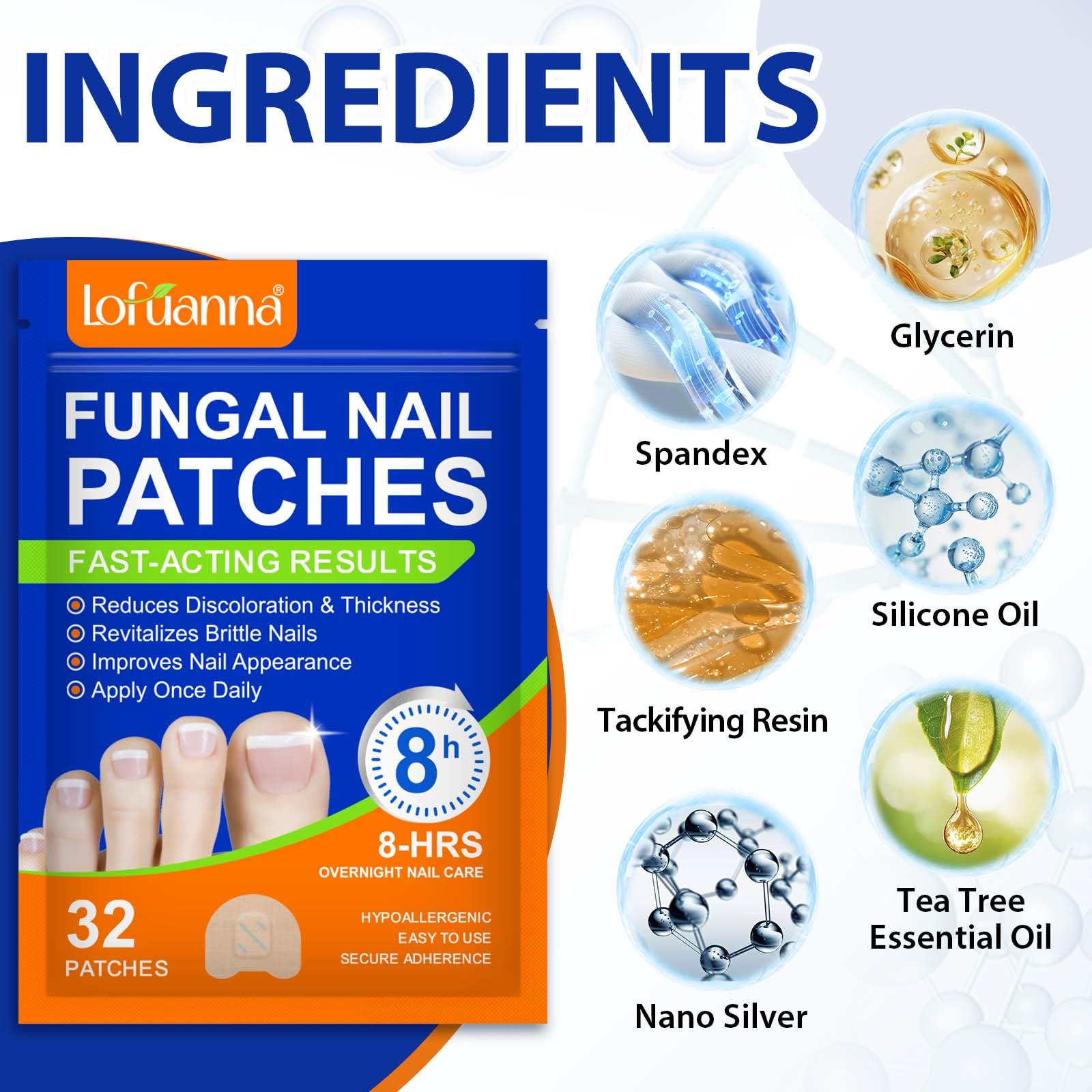 Patch Buyourtaste appliqué sur un ongle endommagé