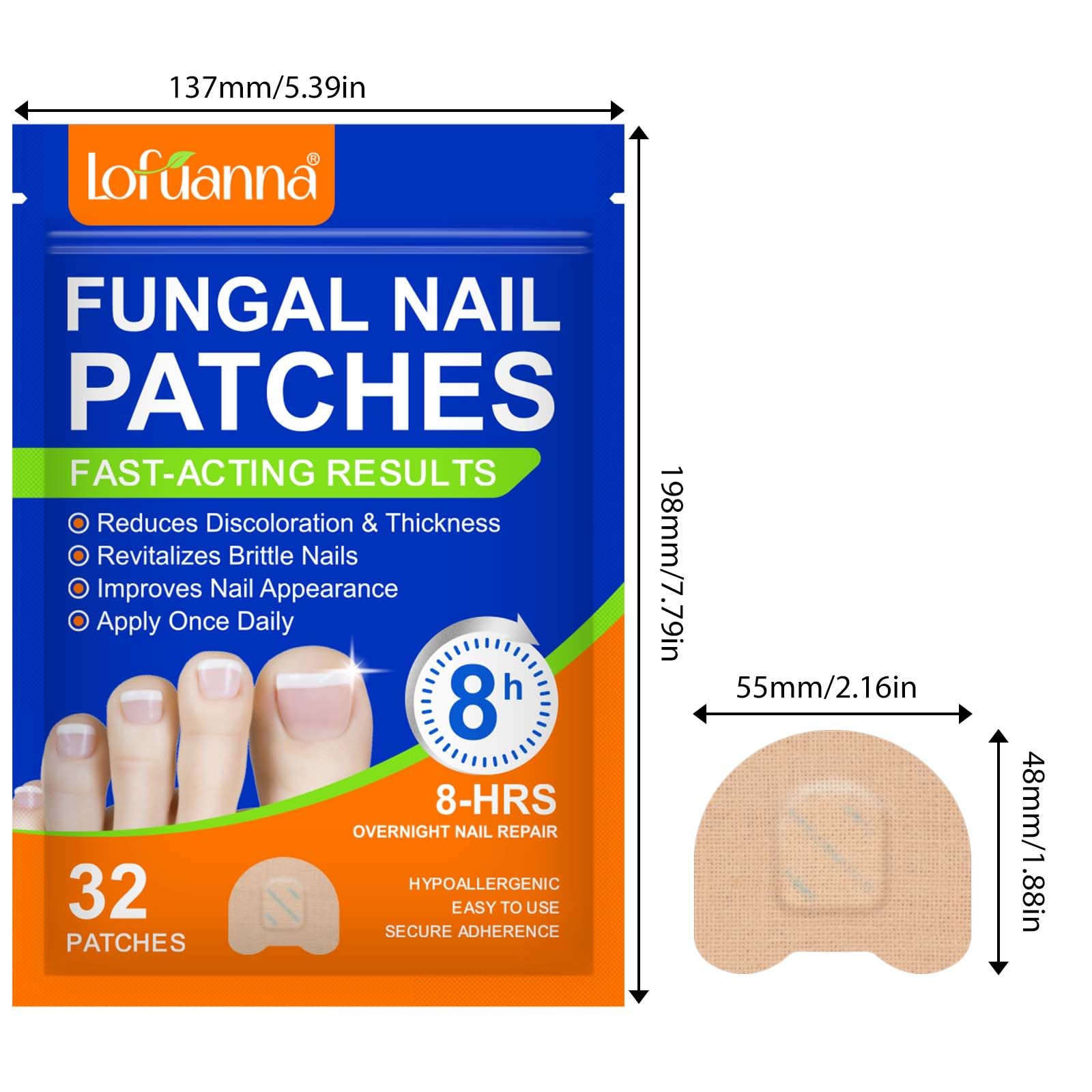 Résultats potentiels avec les patchs Buyourtaste pour ongles