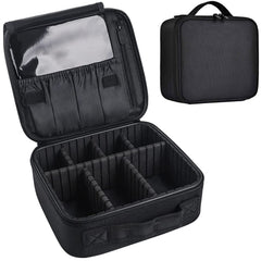 BVser coffret-maquillage-voyage offre des diviseurs reglables pour un rangement personnalisé.