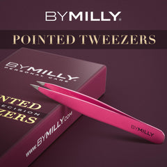 By MILLY pinces-pointes, prise ferme et controle total des poils.