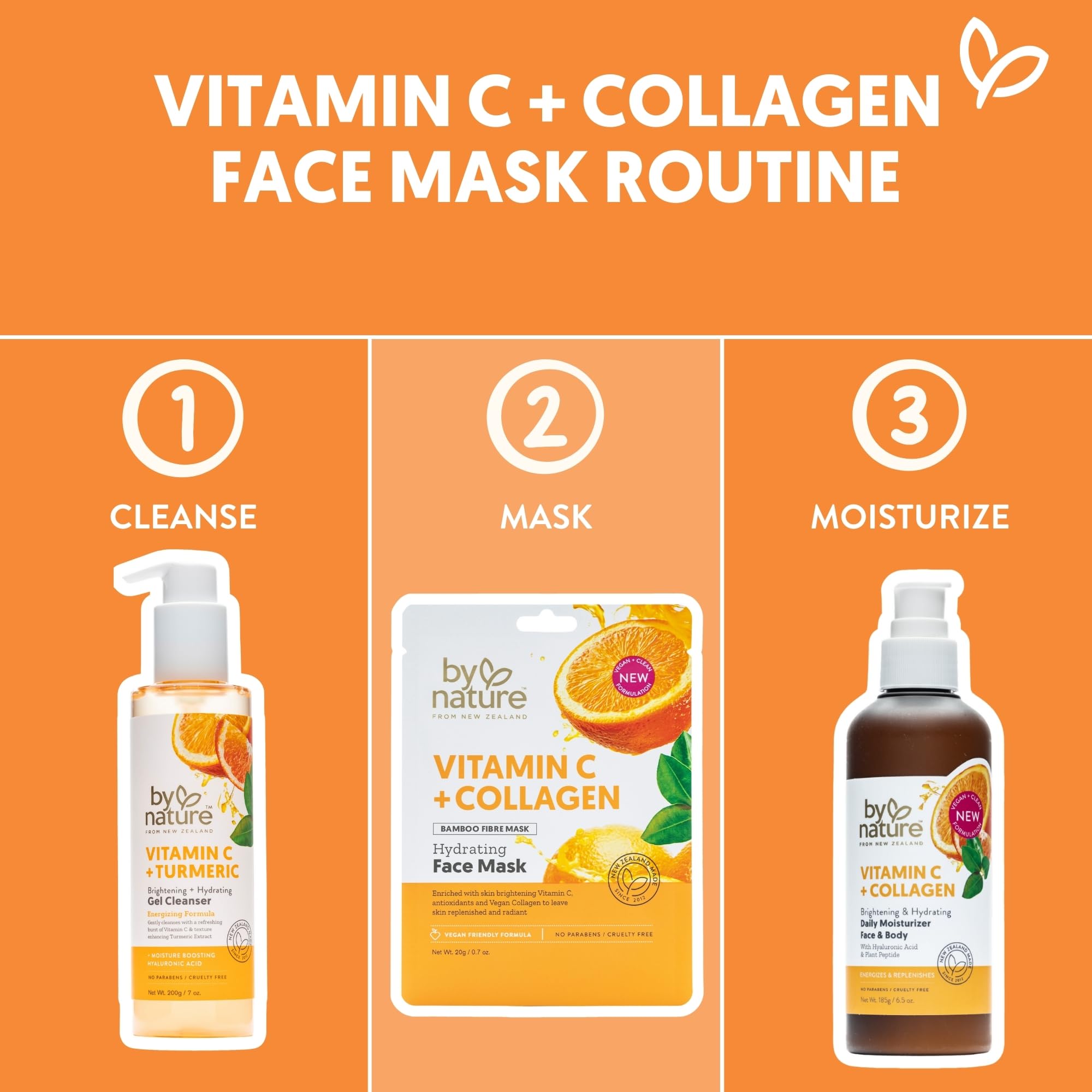 By Nature masque en feuille avant maquillage glow naturel