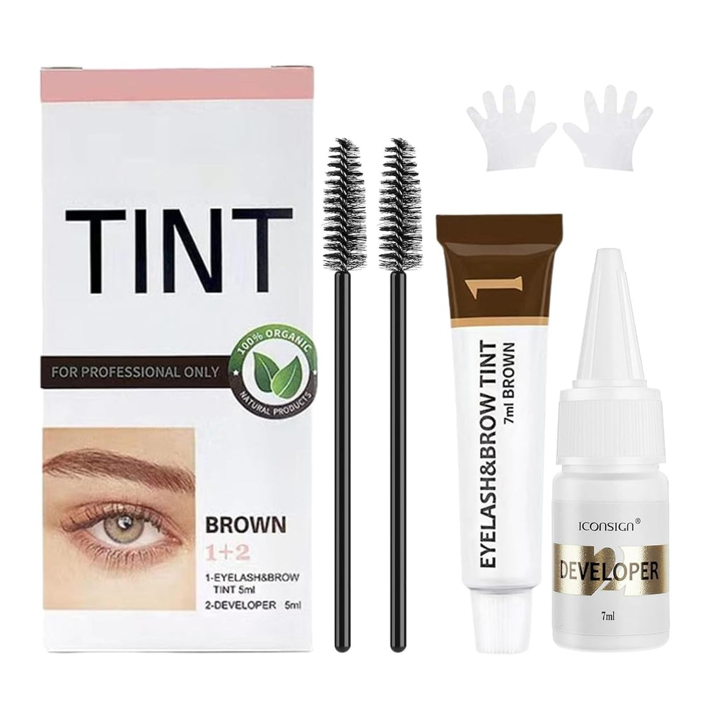 BYAYW Lash Color Kit : teinte brun naturel pour cils et sourcils durable.