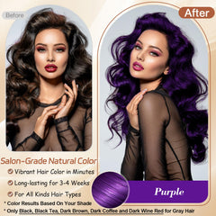 BYAYW texture crème colorante violet, application douce et homogène